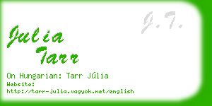 julia tarr business card